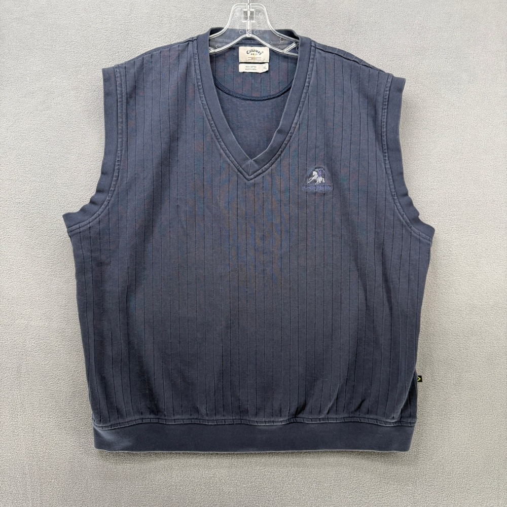 Callaway Golf Sport Sweater Mens‎ Blue XL V Neck Vest Rancho Murrieta